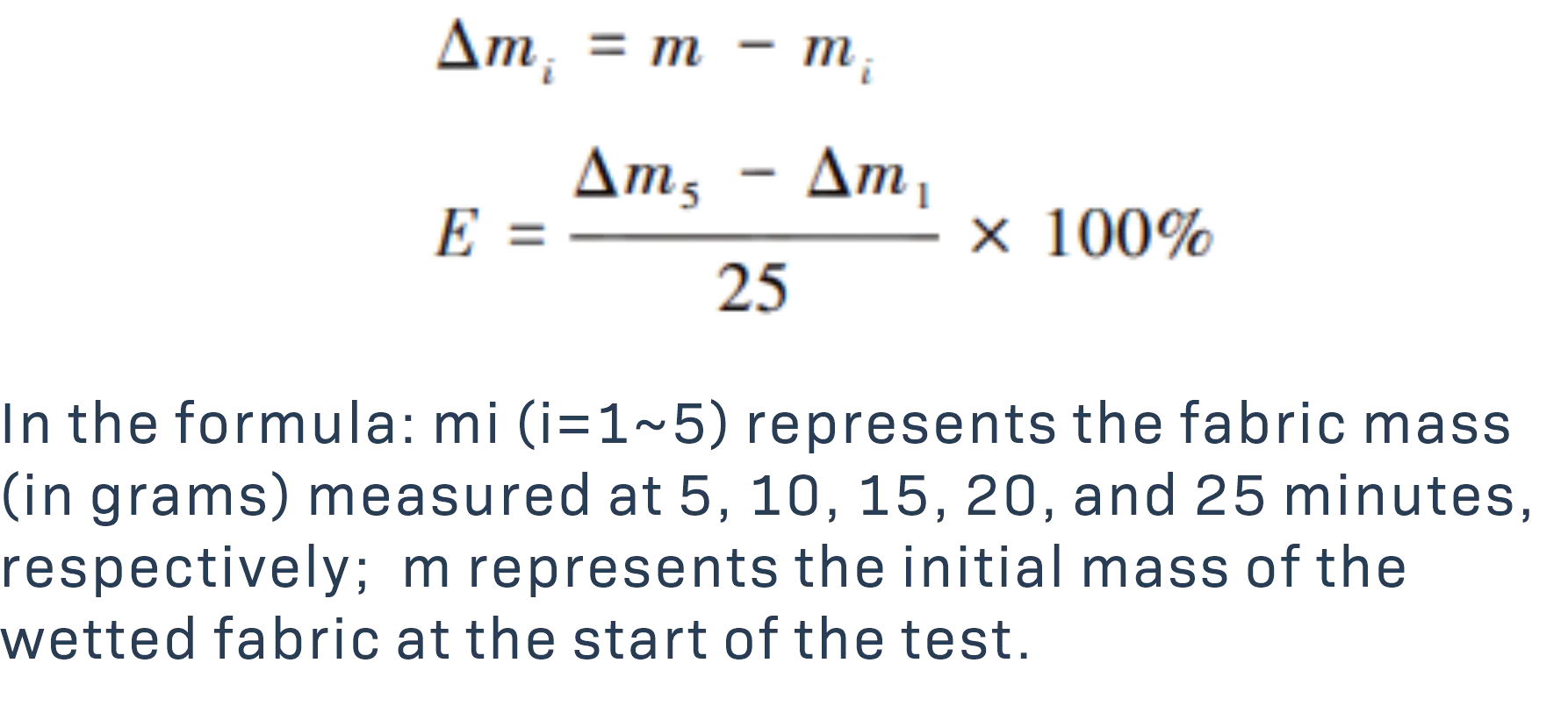 moisture evaporation rate formula